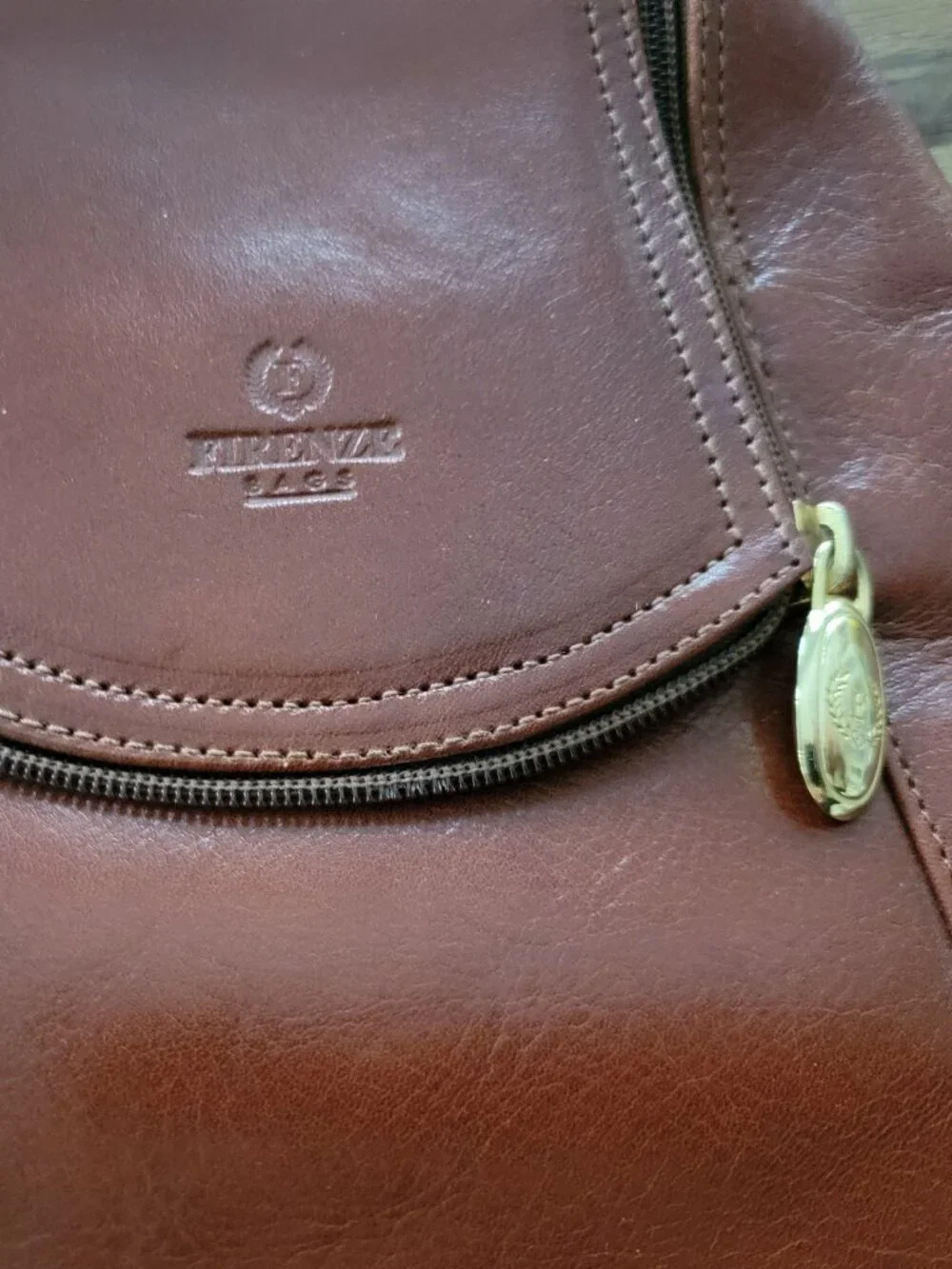 Firenze Bags Oxblood Red Leather Backpack Made in Italy